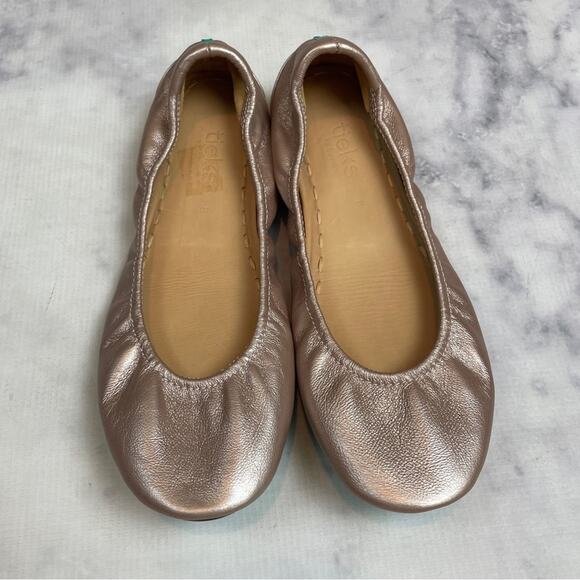Tieks Rose Gold Foldable Leather Flats - Picture 4 of 10